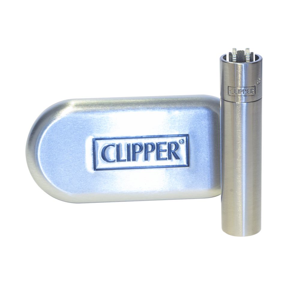 Mechero CLIPPER Metal Piedra Regulable + caja ✨